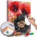 Paint by Number Kit Blooming Poppies - Three Flowers and Black, Red and Gold Accessories 144143