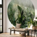 Round wallpaper Tropical Plants - Leaves in Misty Dew in Greens 151443 additionalThumb 3