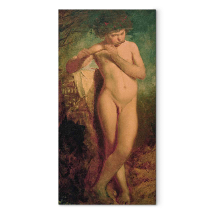Canvas Naked boy playing the flute 157843