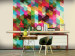 Wall Mural Colourful geometry - background in the form of regular geometric figures 88943