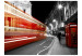 Wall Mural London - telephone box against black and white architecture of the city 97043 additionalThumb 1