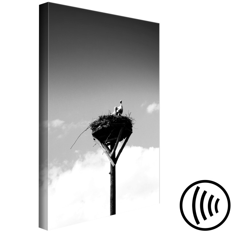 Canvas Parental horizons - black and white photography with birds and sky 122353 additionalImage 6