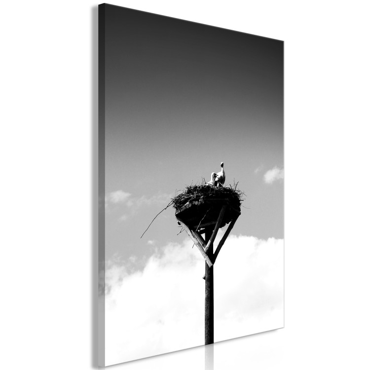 Canvas Parental horizons - black and white photography with birds and sky 122353 additionalImage 2
