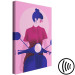 Canvas Figure on a Motorcycle (1-part) - Woman's Silhouette on Pink 123353 additionalThumb 6