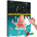 Paint by Number Kit Pink Girl - Octopus during the Morning Bath in the Emerald Ocean 146553 additionalThumb 5