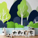 Wall Mural Landscape for children - blue and green nature with mountain motif 143463 additionalThumb 6