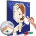 Paint by Number Kit Red Lipstick - Face of an Asian Woman in the Mirror Reflection 144763