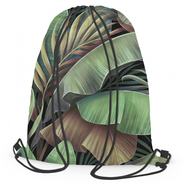 Backpack The face of leaves - a green-brown composition inspired by nature 147463