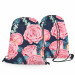 Backpack The essence of delicacy - pink flowers and leaves on a dark background 147563 additionalThumb 3