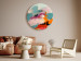 Round Canvas Abstract Dream - Splashes of Vivid Colors Creating a Fairy-Tale Landscape 148663 additionalThumb 3