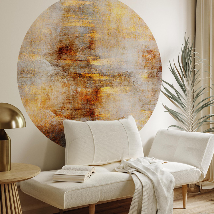 Round wallpaper Luminous Texture - Abstract Composition in Warm Tones 149163 additionalImage 3
