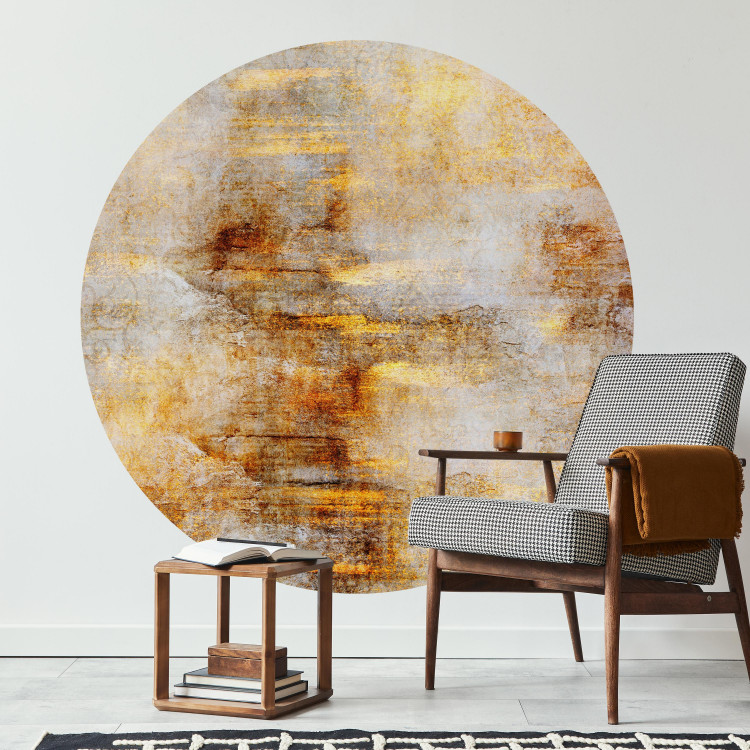 Round wallpaper Luminous Texture - Abstract Composition in Warm Tones 149163 additionalImage 2