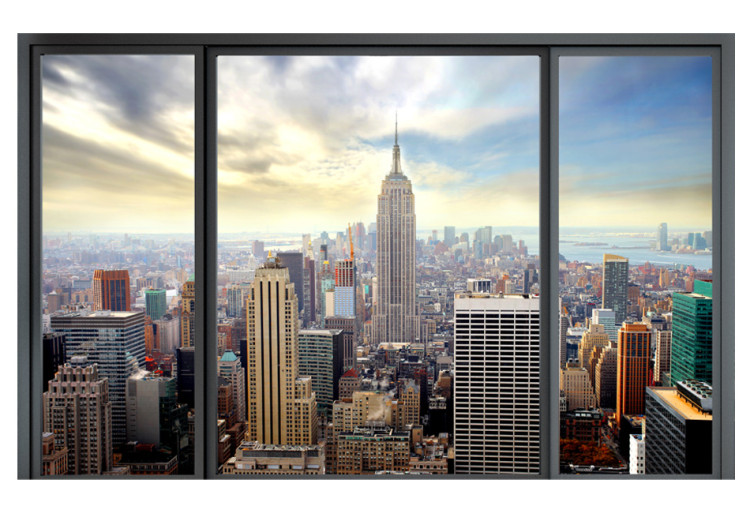 Wall Mural City ​​behind glass 61563 additionalImage 1