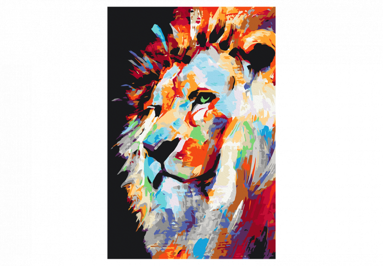 Paint by Number Kit Portrait of a Colourful Lion 127973 additionalImage 7