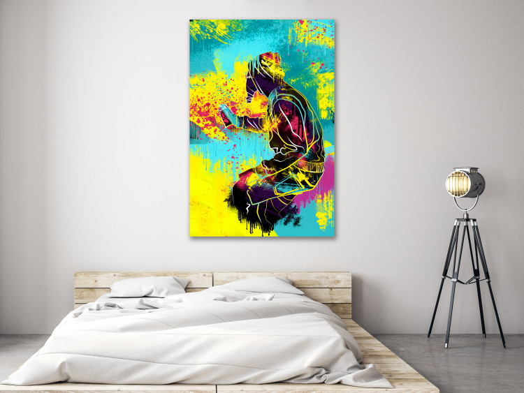 Canvas Street art - youthful, colourful graphic with human figure 132173 additionalImage 3