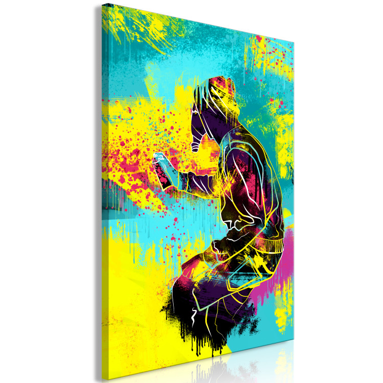 Canvas Street art - youthful, colourful graphic with human figure 132173 additionalImage 2