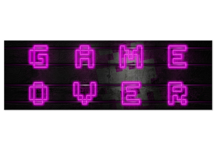 Canvas The end of the game - Neon Game Over inscription 135473