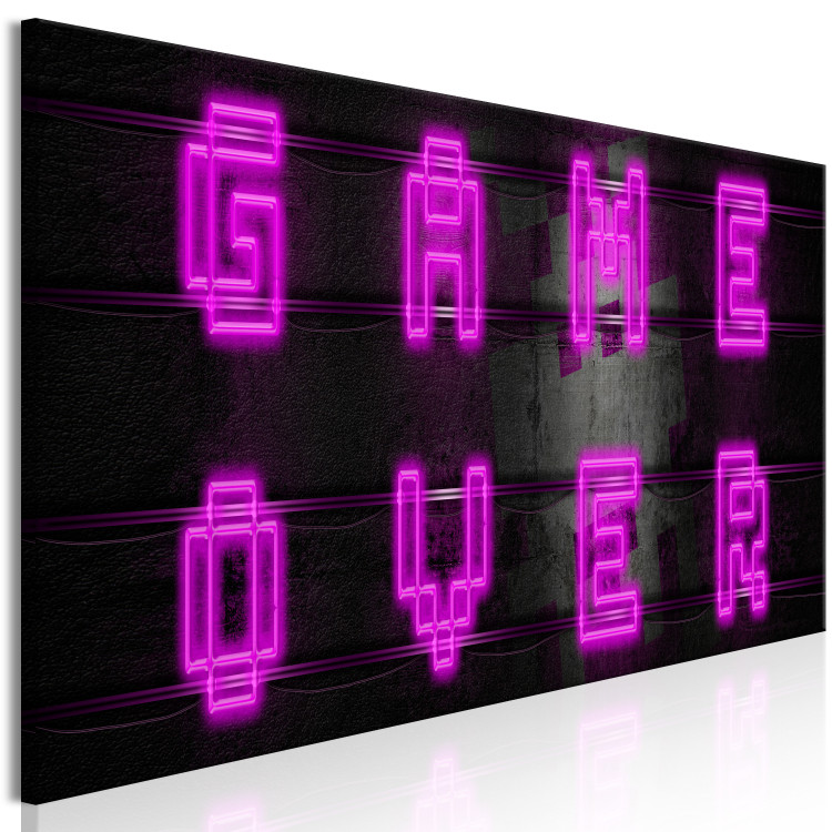 Canvas The end of the game - Neon Game Over inscription 135473 additionalImage 2