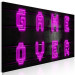 Canvas The end of the game - Neon Game Over inscription 135473 additionalThumb 2