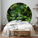 Round wallpaper Jungle - Exotic Forest Vegetation in Green Colors 149173