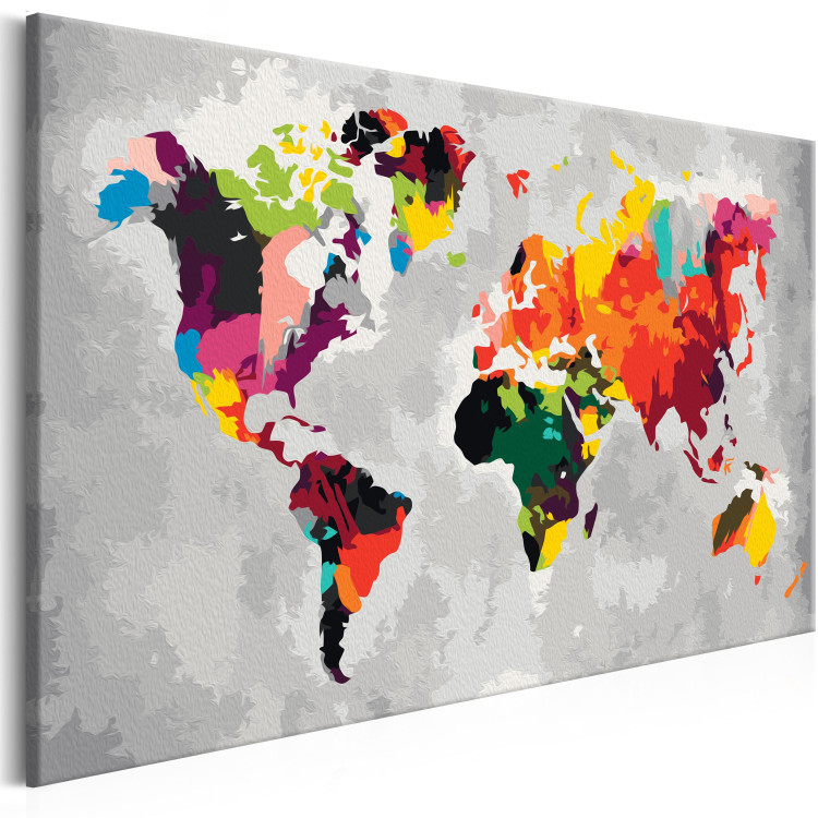Paint by Number Kit World Map (Bright Colours) 107483 additionalImage 5