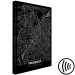 Canvas Brussels - aerial map of Belgium capital city in black and white 118093 additionalThumb 6