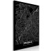 Canvas Brussels - aerial map of Belgium capital city in black and white 118093 additionalThumb 2