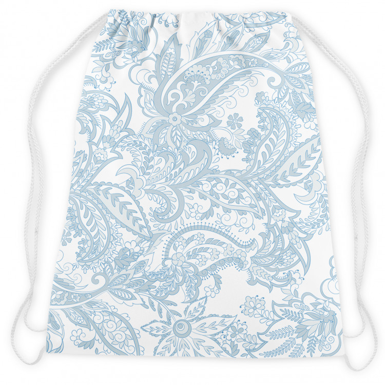 Backpack The delicacy of nature - flowers and leaves in white and blue 147493 additionalImage 3
