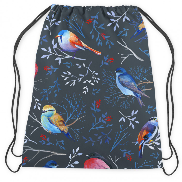 Backpack Bird winter - a subtle graphic motif in shades of blue 147593 additionalImage 3