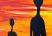 Canvas Silhouettes of Figures (1-piece) - abstraction with sunset and path 47093 additionalThumb 2