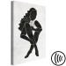 Canvas Seated woman figure - black woman silhouette on grey background 134204 additionalThumb 6