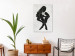 Canvas Seated woman figure - black woman silhouette on grey background 134204 additionalThumb 3