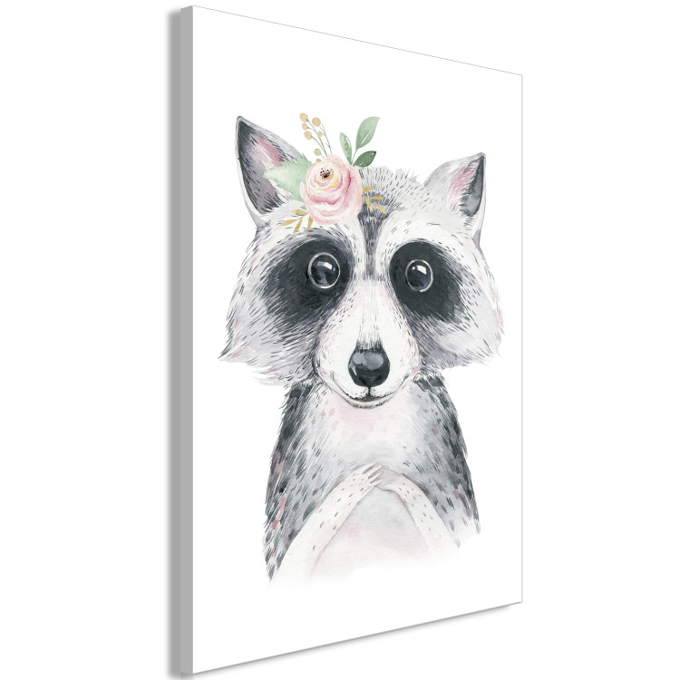 Canvas Sweet raccoon - colorful illustration for children 135704 additionalImage 2