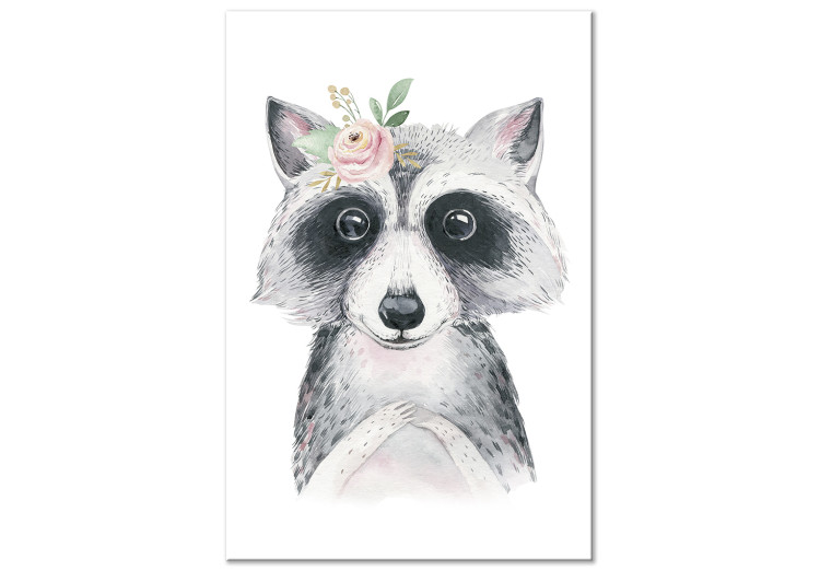 Canvas Sweet raccoon - colorful illustration for children 135704