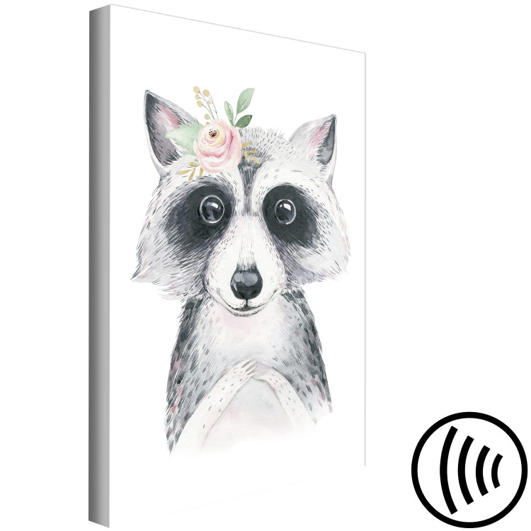 Canvas Sweet raccoon - colorful illustration for children 135704 additionalImage 6