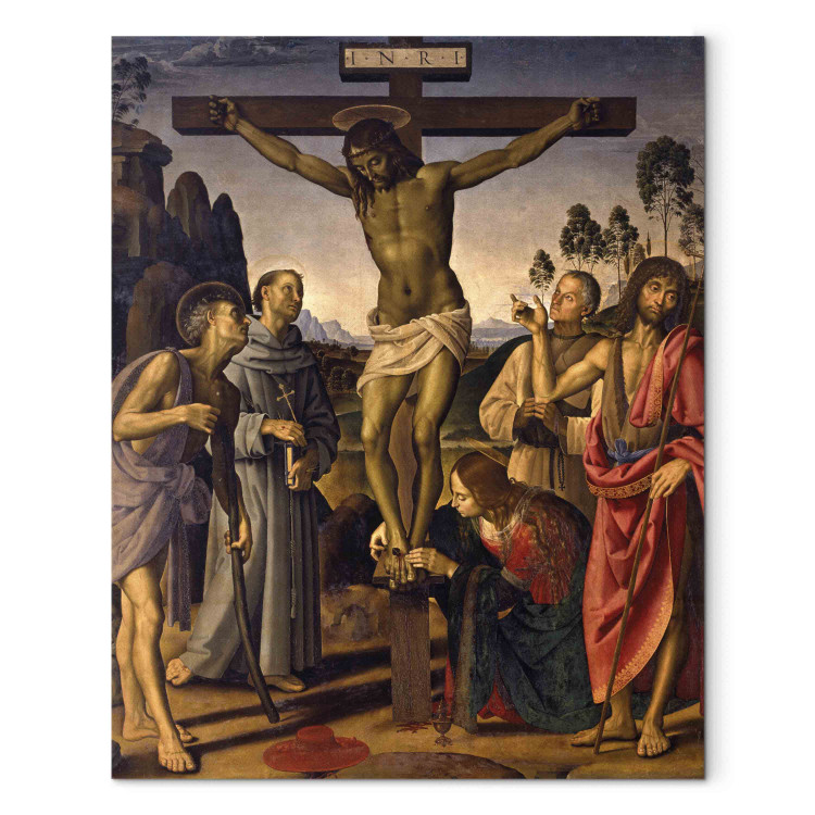 Canvas Christ on the Cross and Saints Hieronymus, Francis of Assissi, the beatified Giovanni Colombini, John the Baptist and Mary Magdalene 155804