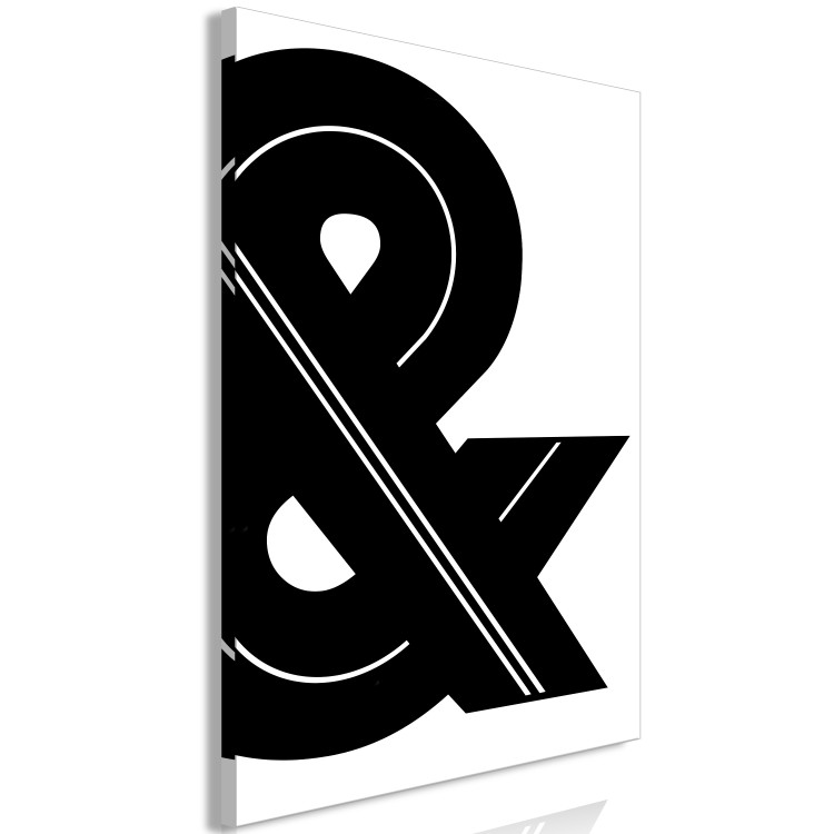 Canvas Sign & - black, minimalistic lettering on a white background 117114 additionalImage 2
