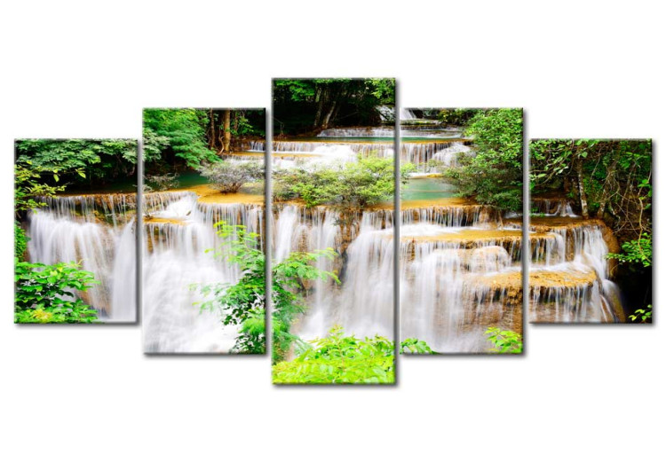 Canvas Waterfall Surrounded by Greenery 61914