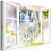 Canvas Unicorns Outside the Window - Fancy Colorful World of Imagination 145524 additionalThumb 2