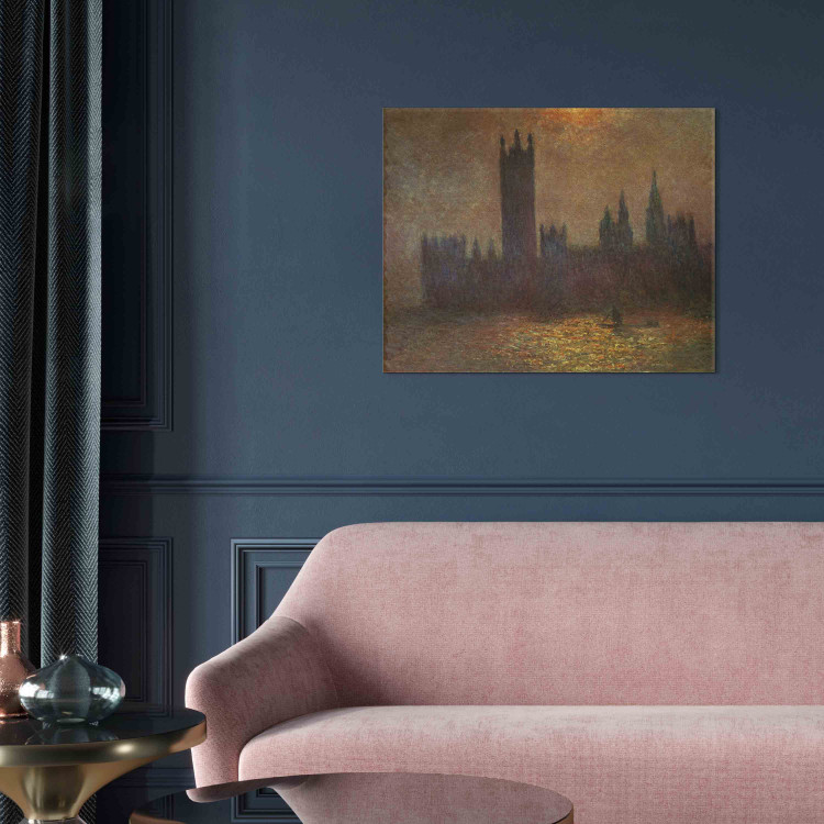 Canvas Londres, le Parlement, Effet de Soleil dans Brouillard (London, das Parlament, Sonne im Nebel) 153324 additionalImage 3