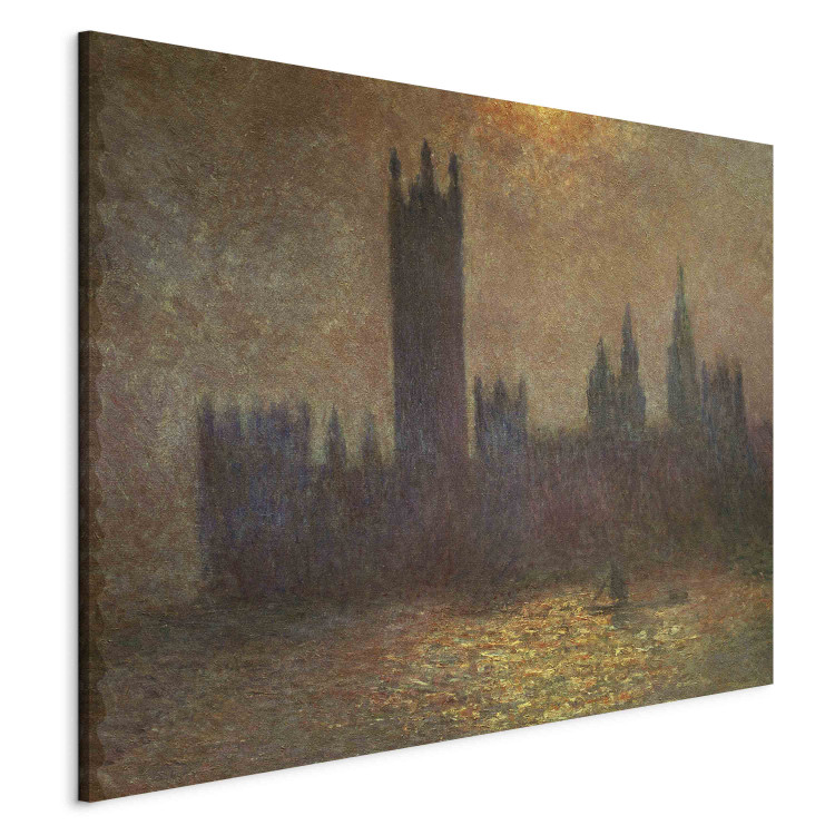 Canvas Londres, le Parlement, Effet de Soleil dans Brouillard (London, das Parlament, Sonne im Nebel) 153324 additionalImage 2