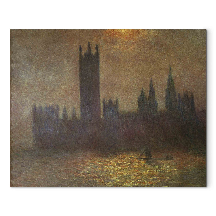 Canvas Londres, le Parlement, Effet de Soleil dans Brouillard (London, das Parlament, Sonne im Nebel) 153324