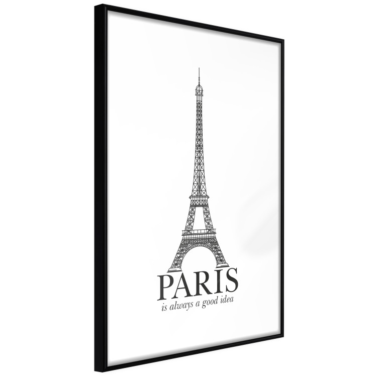 Poster Paris is Always a Good Idea - black and white composition with the Eiffel Tower 114634 additionalImage 11