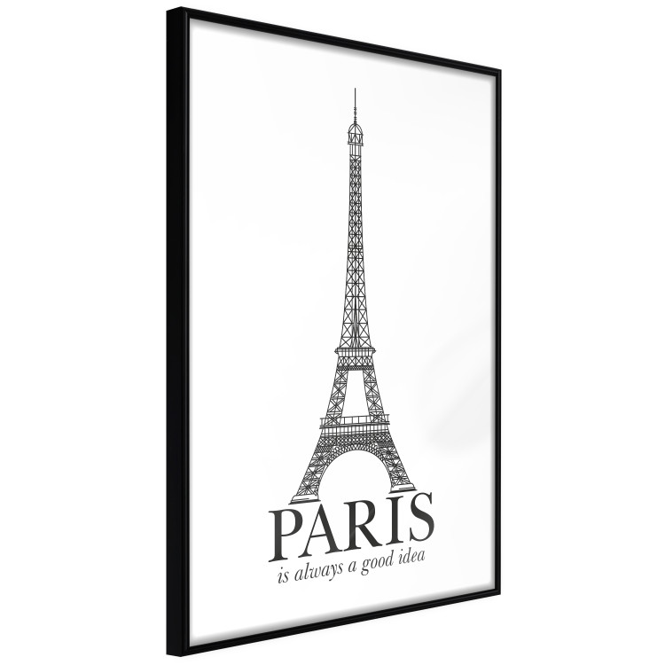 Poster Paris is Always a Good Idea - black and white composition with the Eiffel Tower 114634 additionalImage 10