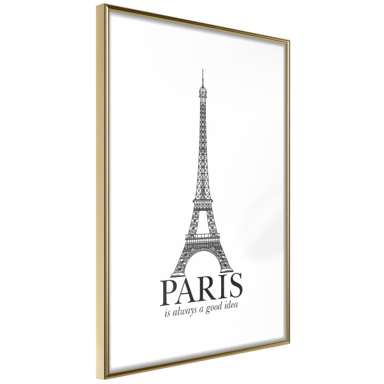 Poster Paris is Always a Good Idea - black and white composition with the Eiffel Tower 114634 additionalImage 6