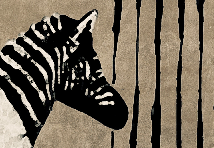 Canvas Banksy: Washing Zebra on Concrete (3 Parts) 118534 additionalImage 4