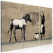 Canvas Banksy: Washing Zebra on Concrete (3 Parts) 118534 additionalThumb 2
