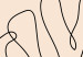 Canvas Linear Monstera - Minimalist Leaf on a Beige Background 146334 additionalThumb 5