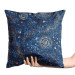 Decorative Velor Pillow Starry sky - abstract blue motif with gold accents 147134 additionalThumb 3