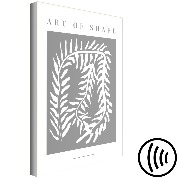 Canvas Snake plant - abstraction with a botanical motif on a gray background 135644 additionalImage 6